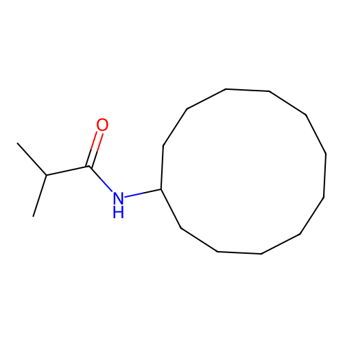 N-cyclododecyl-2-methylpropanamide structure