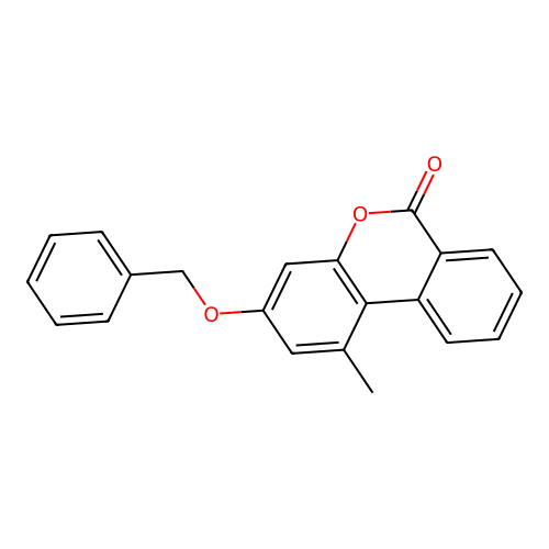 3-(benzyloxy)-1-methyl-6H-benzo[c]chromen-6-one structure