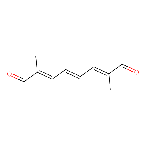 (2E,4E,6E)-2,7-Dimethyl-2,4,6-octatrienedial structure