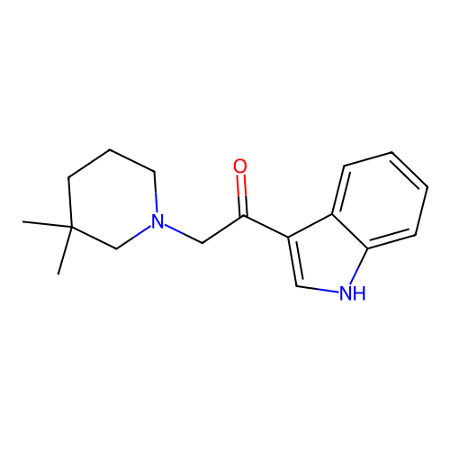 2-(3,3-dimethylpiperidin-1-yl)-1-(1H-indol-3-yl)ethanone structure
