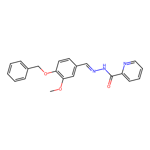 N'-{(E)-[4-(benzyloxy)-3-methoxyphenyl]methylidene}-2-pyridinecarbohydrazide structure