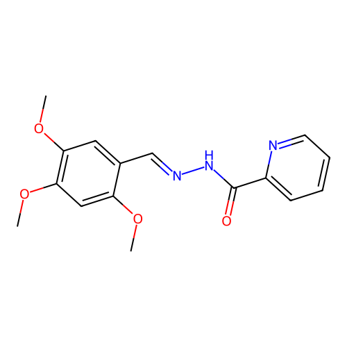N'-[(E)-(2,4,5-trimethoxyphenyl)methylidene]pyridine-2-carbohydrazide structure
