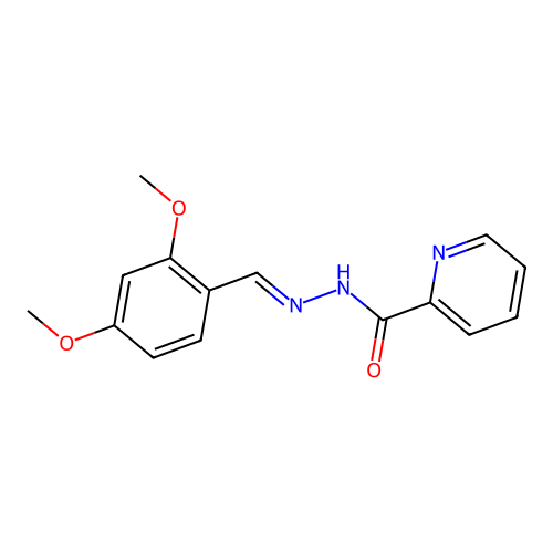 (E)-N'-(2,4-dimethoxybenzylidene)picolinohydrazide structure