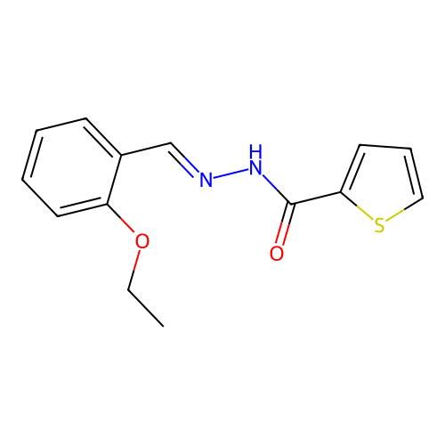 N'-(2-ethoxybenzylidene)-2-thiophenecarbohydrazide structure