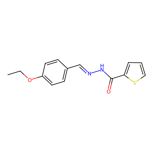 N'-(4-ethoxybenzylidene)-2-thiophenecarbohydrazide structure