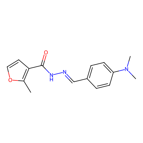 N'-{(E)-[4-(dimethylamino)phenyl]methylidene}-2-methylfuran-3-carbohydrazide structure