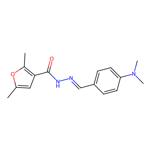 N'-[(E)-[4-(Dimethylamino)phenyl]methylidene]-2,5-dimethylfuran-3-carbohydrazide structure