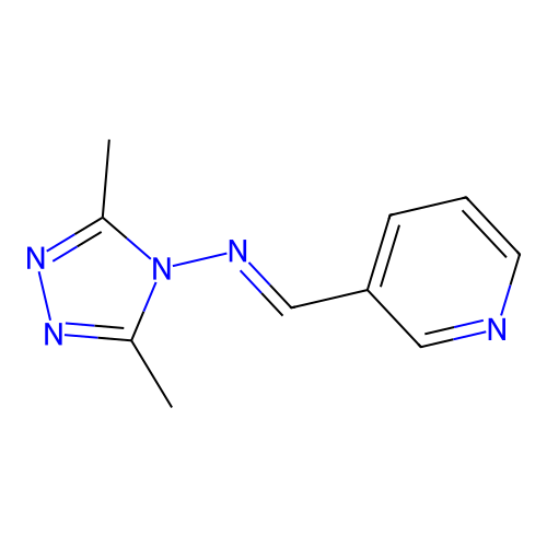 N-(3,5-dimethyl-4H-1,2,4-triazol-4-yl)-N-(3-pyridinylmethylene)amine structure