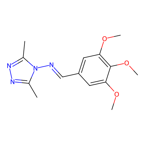 3,5-Dimethyl-N-(3,4,5-trimethoxybenzylidene)-4H-1,2,4-triazol-4-amine structure