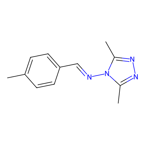 N-(3,5-dimethyl-1,2,4-triazol-4-yl)-1-(4-methylphenyl)methanimine structure