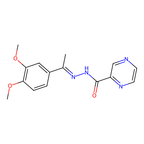 N'-(1-(3,4-Dimethoxyphenyl)ethylidene)-2-pyrazinecarbohydrazide structure