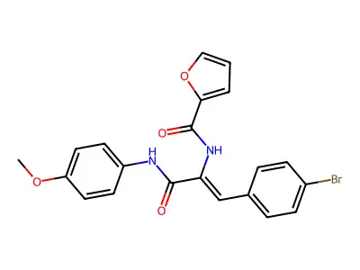 3-(4-Bromophenyl)-2-(furan-2-ylformamido)-N-(4-methoxyphenyl)prop-2-enamide structure
