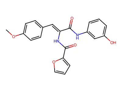(2Z)-2-(Furan-2-ylformamido)-N-(3-hydroxyphenyl)-3-(4-methoxyphenyl)prop-2-enamide structure