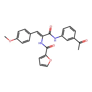 (2Z)-N-(3-Acetylphenyl)-2-(furan-2-ylformamido)-3-(4-methoxyphenyl)prop-2-enamide structure