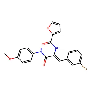 3-(3-Bromophenyl)-2-(furan-2-ylformamido)-N-(4-methoxyphenyl)prop-2-enamide structure