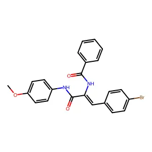 3-(4-Bromophenyl)-N-(4-methoxyphenyl)-2-(phenylformamido)prop-2-enamide structure