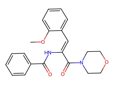 N-[(1Z)-1-(2-methoxyphenyl)-3-(morpholin-4-yl)-3-oxoprop-1-en-2-yl]benzamide structure