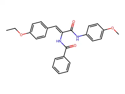 3-(4-Ethoxyphenyl)-N-(4-methoxyphenyl)-2-(phenylformamido)prop-2-enamide structure