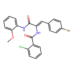 3-(4-Bromophenyl)-2-[(2-chlorophenyl)formamido]-N-(2-methoxyphenyl)prop-2-enamide structure