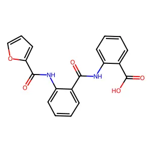 2-[[2-(Furan-2-carbonylamino)benzoyl]amino]benzoic acid structure