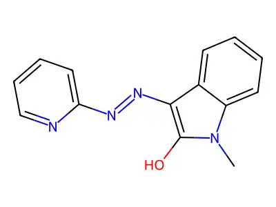 1-methyl-1H-indole-2,3-dione 3-(2-pyridinylhydrazone) structure