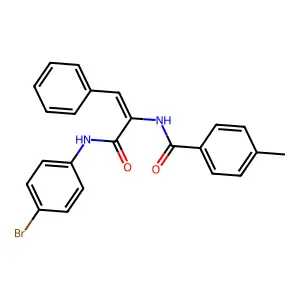 N-[3-(4-bromoanilino)-3-oxo-1-phenylprop-1-en-2-yl]-4-methylbenzamide structure
