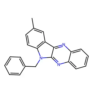 6-benzyl-9-methyl-6H-indolo[2,3-b]quinoxaline structure