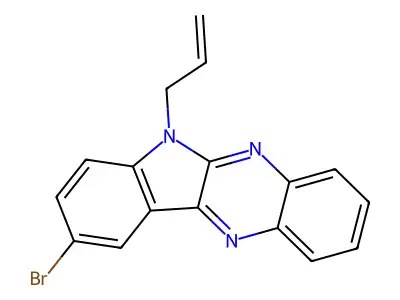 9-bromo-6-(prop-2-en-1-yl)-6H-indolo[2,3-b]quinoxaline structure