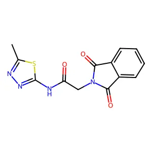 2-(1,3-dioxoisoindol-2-yl)-N-(5-methyl-1,3,4-thiadiazol-2-yl)acetamide structure
