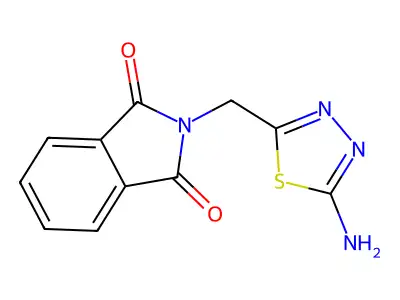 2-((5-Amino-1,3,4-thiadiazol-2-yl)methyl)isoindoline-1,3-dione structure