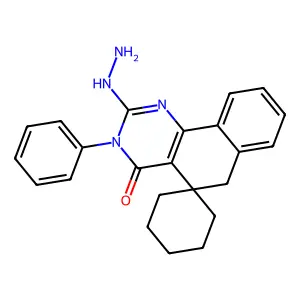 2-hydrazinyl-3-phenylspiro[6H-benzo[h]quinazoline-5,1'-cyclohexane]-4-one structure