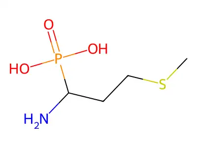 Phosphonic acid, [1-amino-3-(methylthio)propyl]- structure