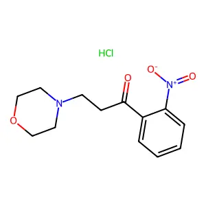 Propiophenone, 3-morpholino-2'-nitro-, monohydrochloride structure
