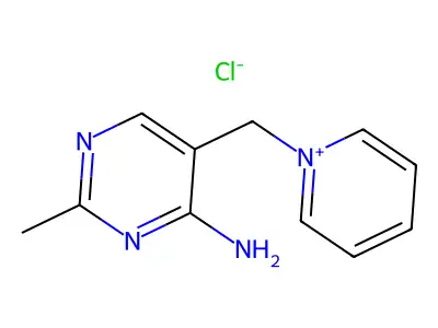 Pyridinium, 1-((4-amino-2-methyl-5-pyrimidinyl)methyl)-, chloride structure