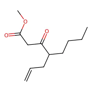 Octanoic acid, 4-allyl-3-oxo-, methyl ester structure
