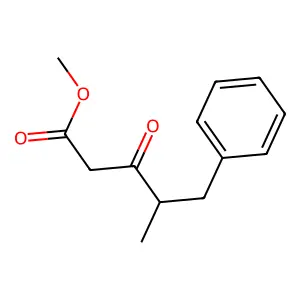 Methyl 4-methyl-3-oxo-5-phenylpentanoate structure