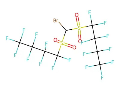 1-[bromo(1,1,2,2,3,3,4,4,4-nonafluorobutylsulfonyl)methyl]sulfonyl-1,1,2,2,3,3,4,4,4-nonafluorobutane structure