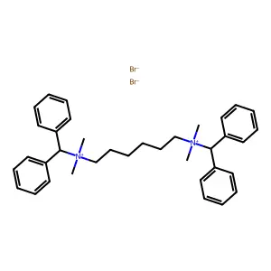Ammonium, hexamethylenebis(dimethyl(diphenylmethyl)-, dibromide structure