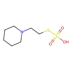 1-Piperidineethanethiol, hydrogen sulfate (ester) structure