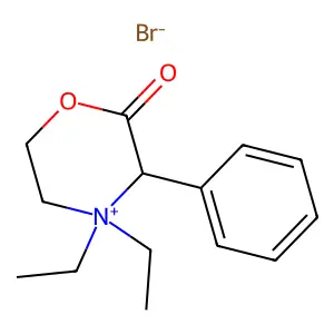 4,4-二乙基-2-氧代-3-苯基吗啉鎓溴化物 structure