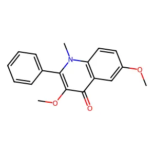 3,6-Dimethoxy-1-methyl-2-phenyl-4(1H)-quinolinone structure