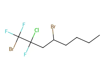 1,4-Dibromo-2-chloro-1,1,2-trifluorooctane structure