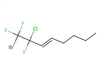 1-Bromo-2-chloro-1,1,2-trifluorooct-3-ene structure