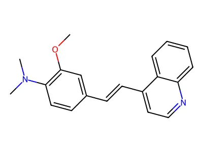 2-methoxy-N,N-dimethyl-4-(2-quinolin-4-ylethenyl)aniline structure