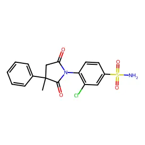 3-Chloro-4-(3-methyl-2,5-dioxo-3-phenylpyrrolidin-1-yl)benzene-1-sulfonamide structure