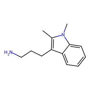 3-(1,2-dimethyl-1H-indol-3-yl)propan-1-amine structure