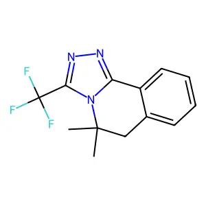 5,5-dimethyl-3-(trifluoromethyl)-6H-[1,2,4]triazolo[3,4-a]isoquinoline structure