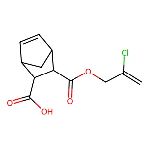 3-{[(2-Chloro-2-propenyl)oxy]carbonyl}bicyclo[2.2.1]hept-5-ene-2-carboxylic acid structure
