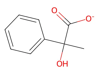 2-Hydroxy-2-phenylpropanoate structure