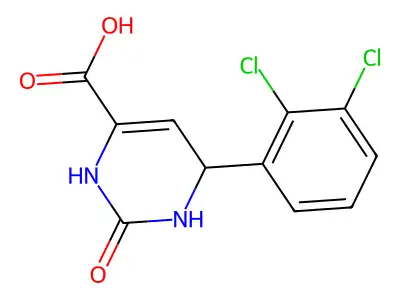 6-(2,3-Dichlorophenyl)-2-oxo-1,2,3,6-tetrahydropyrimidine-4-carboxylic acid structure